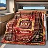 Happy 100Th Birthday Blanket Personalized Name Soft Comfortable Stylish Blanket Car Blanket Perfect For Travel Camping Outdoor Home Suitable For All