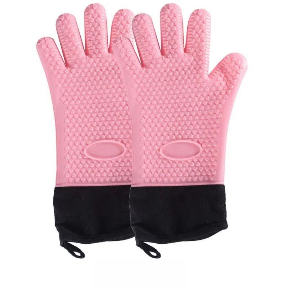 Double Layer Oven Gloves Flexible Oven Mitts Baking Utensils Baking Gloves  Pots Pans