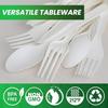Compostable Cutlery Set Biodegradable Utensils Party Kit for Parties and Camping EcoFriendly Disposable Cutlery Set HeavyDuty B