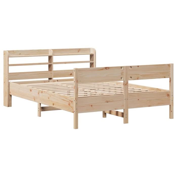 VidaXL Bed Frames Without Mattress 140x190 Cm Solid Pine Wood 3306939