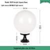 LED Waterproof Outdoor Post Light with Acrylic Spherical Shade