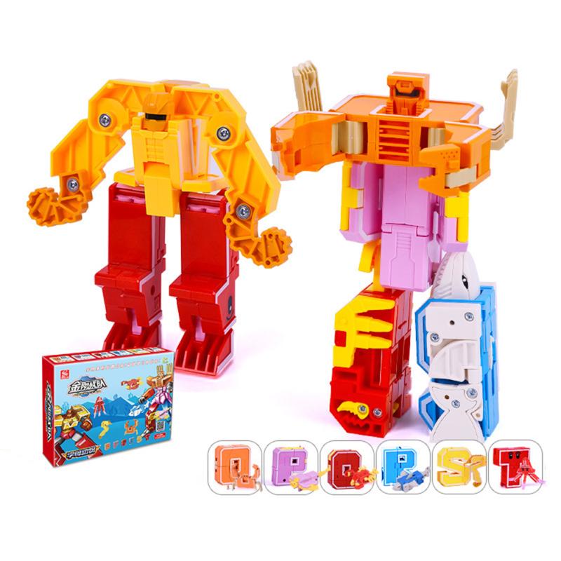 King Kong Team English Alphabet Deformation Dinosaur Early Education Toy Gift
