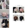 Stylish Fashionable Corduroy Round Crossbody Bag Trendy Everyday Medium Size