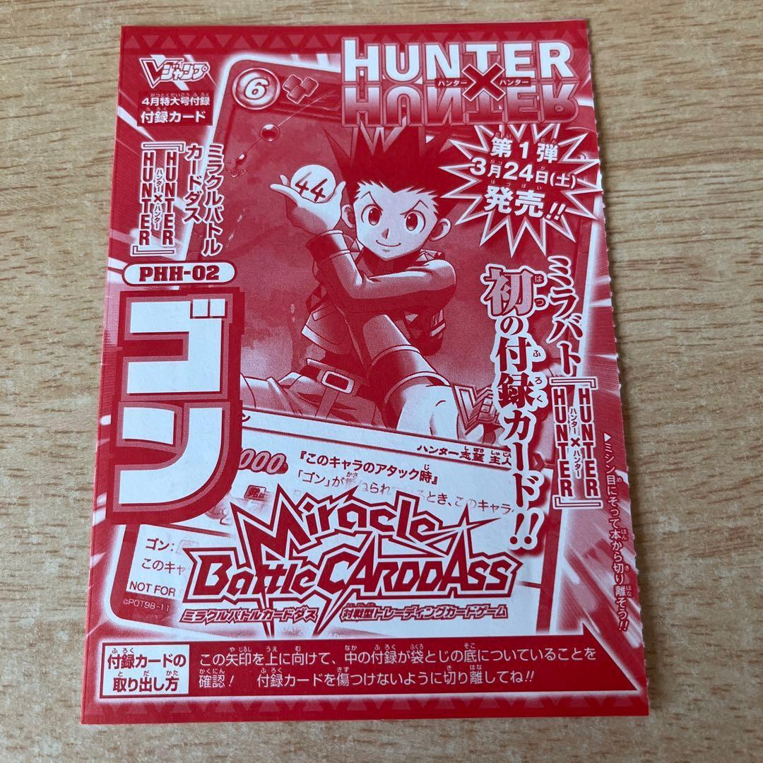 Использованная карта Мирабайт Hunter x Hunter Гон Приложение V Jump Редкая Редкая