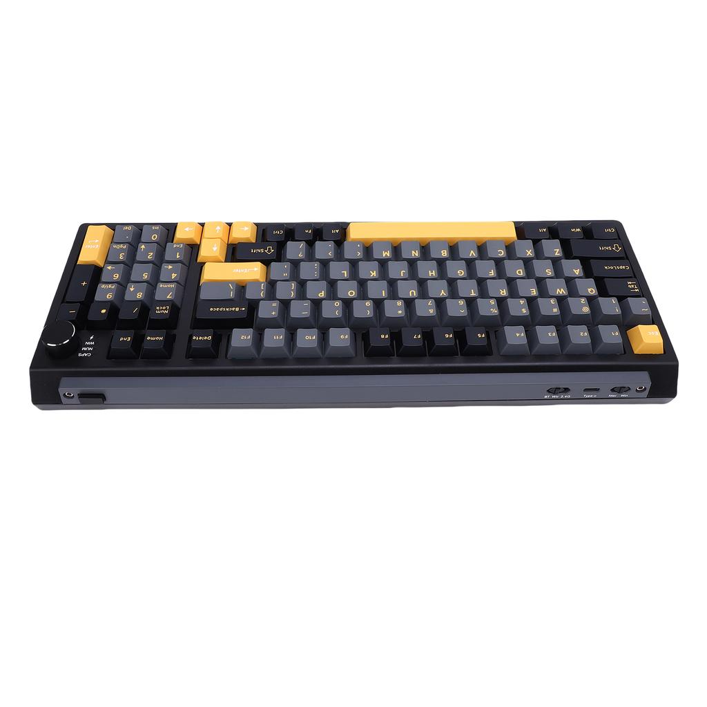 Teclado Mecânico Sem Fio   Conexão 2.4G USB C Hot Swappable Teclado para Jogos e Digitação Retroiluminação RGB Layout Compacto 75%