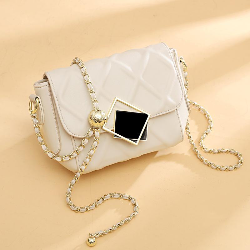 

Сумка Женская Косая Сумка Универсальная 2025 Новая Мода ПУ Маленькая Квадратная Сумка Сумка Через Плечо Маленькая Сумка Женская Сумка Женская Сумка белый