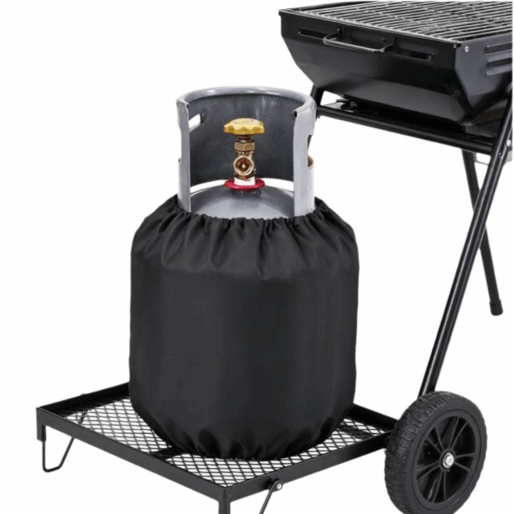 Black Gas Tank Cover Oxford Cloth Gas Tank Protective Bag Durable Gas Cylinder Cover  Outdoor Use