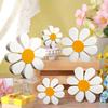 Wooden Daisy Ornaments With 3d Flower Craft For Vintage House Decor