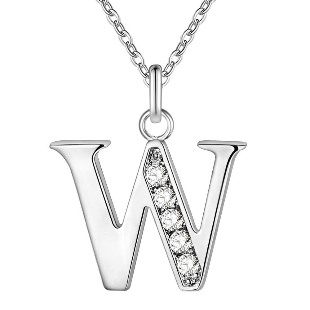 Explosive Jewelry Export Silver Jewelry Necklace 26 Letter Necklace A-Z Accessories