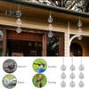 3D Waterdrop Wind Spinner Bird Scare Decoration Outdoor Garden Yard Farm Hanging Metal Wind Chime Bird Deterrent Device Ornament