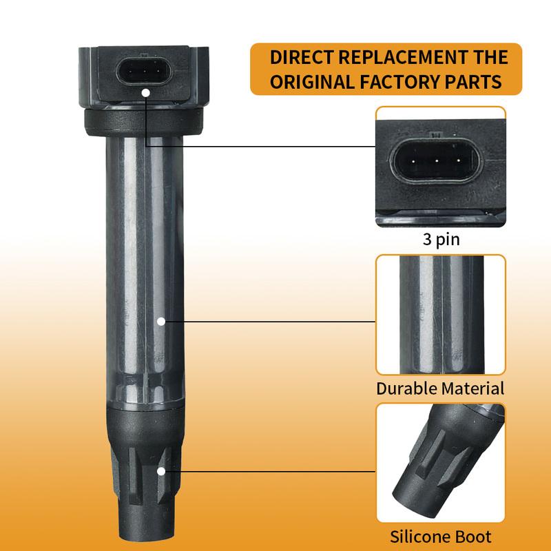 4 Ignition Coil UF557 &4 Spark Plug For 2007-2017 Jeep Compass Patriot Dodge Avenger Caliber Journey Sebring 200 2.0L 2.4L