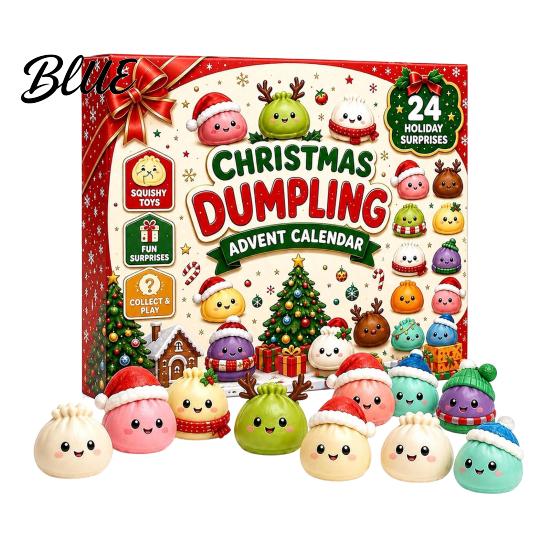 Stocking Stuffers for 24 Days Squeezy Advent Toy Children Christmas Calendar 2026 Dumpling Toys Countdown Plush Calendar Decor Jumbo