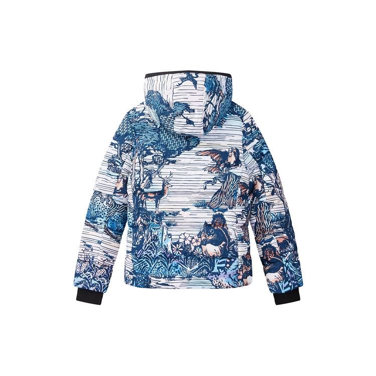 FILA Down Jackets Women's All Over Print Hooded Moderate Other F11W048906F-BK