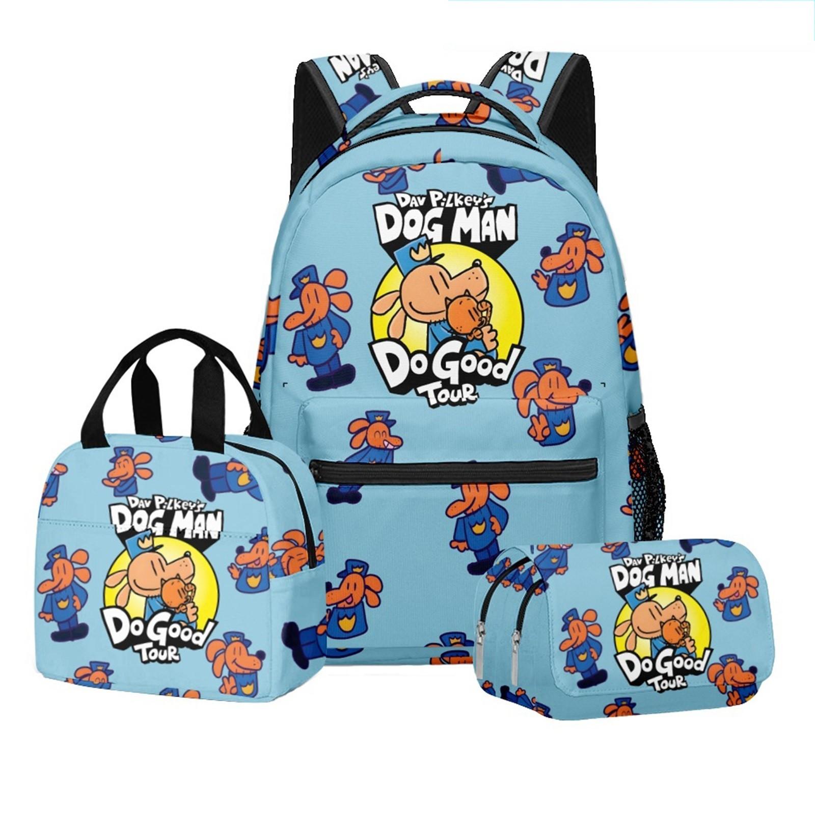 

Movie Peripheral Print Backpack, School Bag Student Campus With Plush Ball Backpack One Size