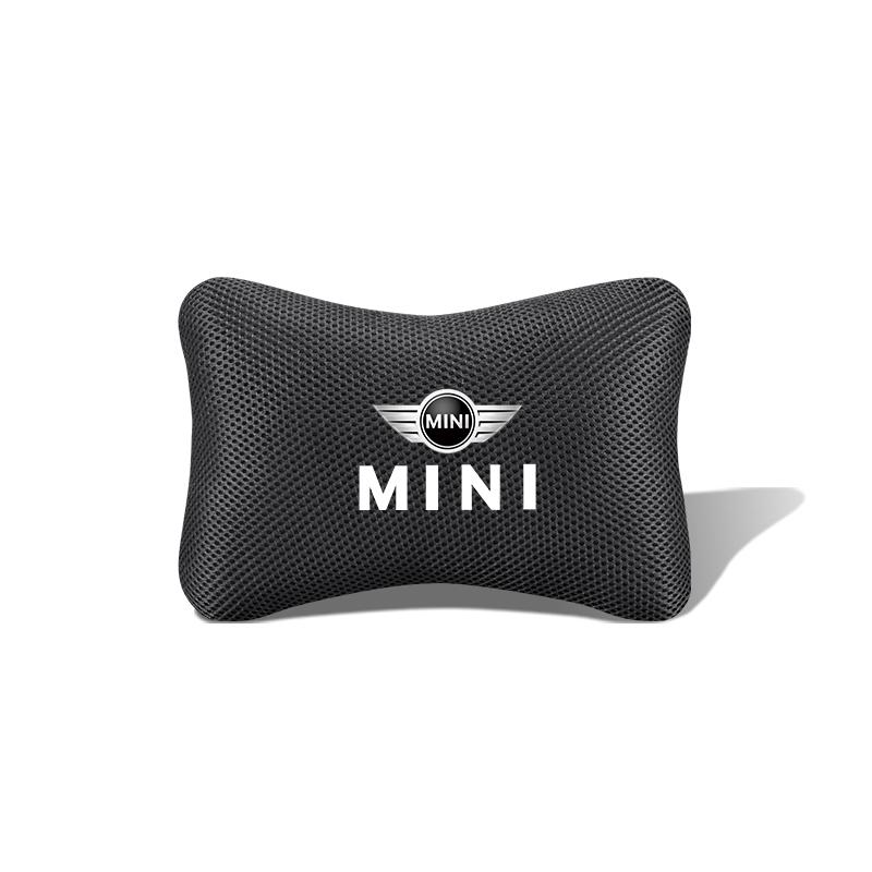 

Car Neck Pillow Breathable Ice Silk Headrest For MINI Cooper JCW Countryman Clubman Cabrio Paceman Coupe Roadster Clubvan чёрный