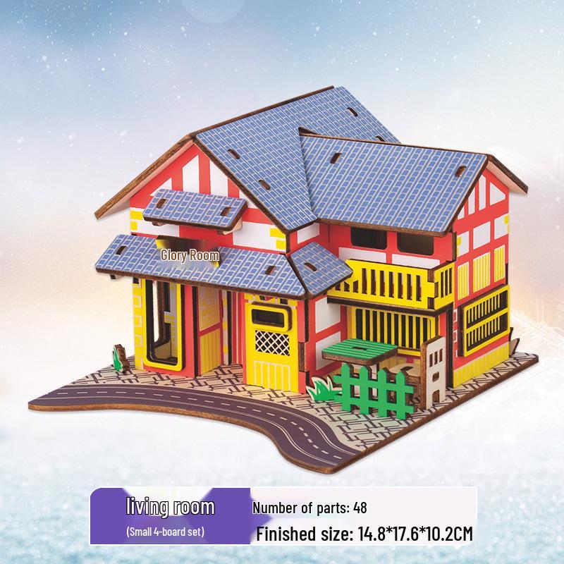 3D Wooden Puzzle Model Kit for Kids and Adults - Educational Brain Toy and Gift