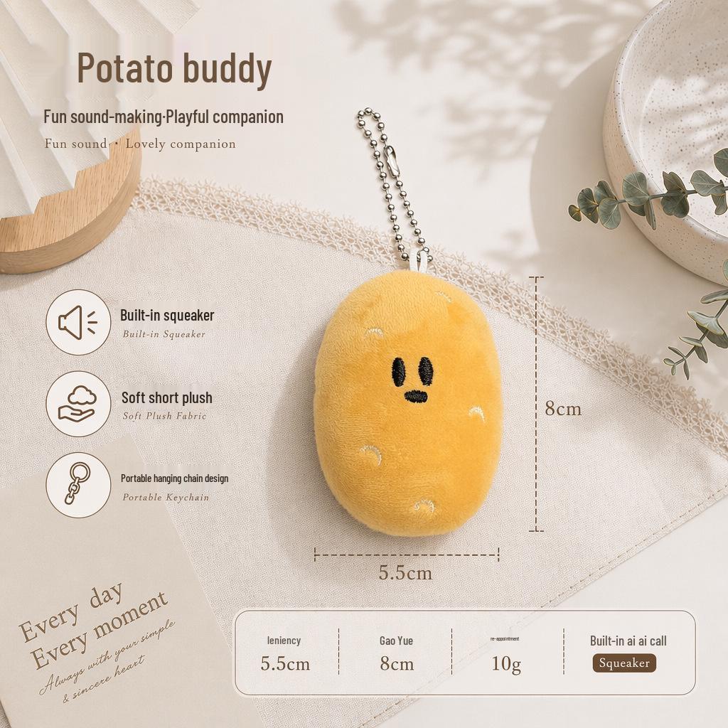Mini Potato Doll Plush Keychain: Cute & Creative Stress-Relief Accessory