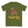 Thanksgiving Day Twerky T-Shirt Summer  100 Cotton T-Shirts For Couple Harajuku Casual Tshirt Short Sleeve Classic Top Tees