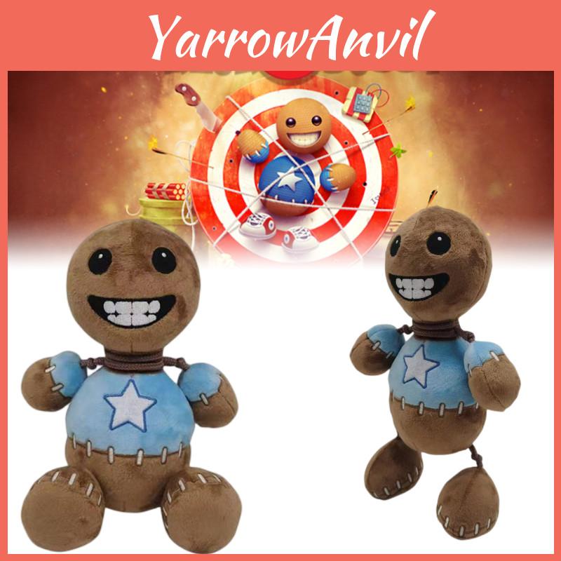 Peluche Kick The Buddy, Pelliccia Morbida Cristallo, Marrone, Altezza 30cm, Imbottitura in Cotone PP
