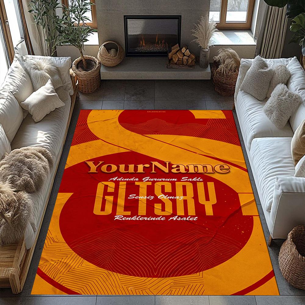 Galatasaray Customize Your Name Floor Rug Office Rug Perfect For Bedrooms Study Room Living Rooms Entryway Antislip Rug Anime Office Decor