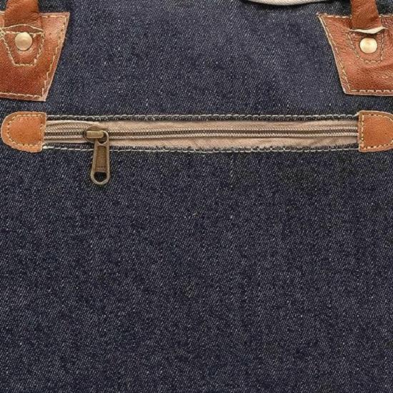 Bags Bicycle Upcycled Canvas Hand Bag & Cowhide Tote Bag & Canvas Leather Shoulder Bag