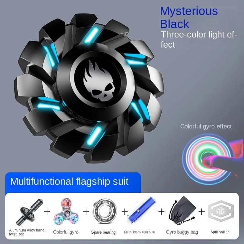 Kid Adult Stress Relief Toy Luminous Fidget Spinner EDC Metal High-grade Stress Relief  Rainbow Light Fingers Toy Relief Hobbies