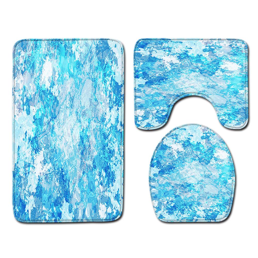 Creative Door Mat Bathroom Toilet Three-Piece Floor Mat Bedroom Living Room Sand Carpet
