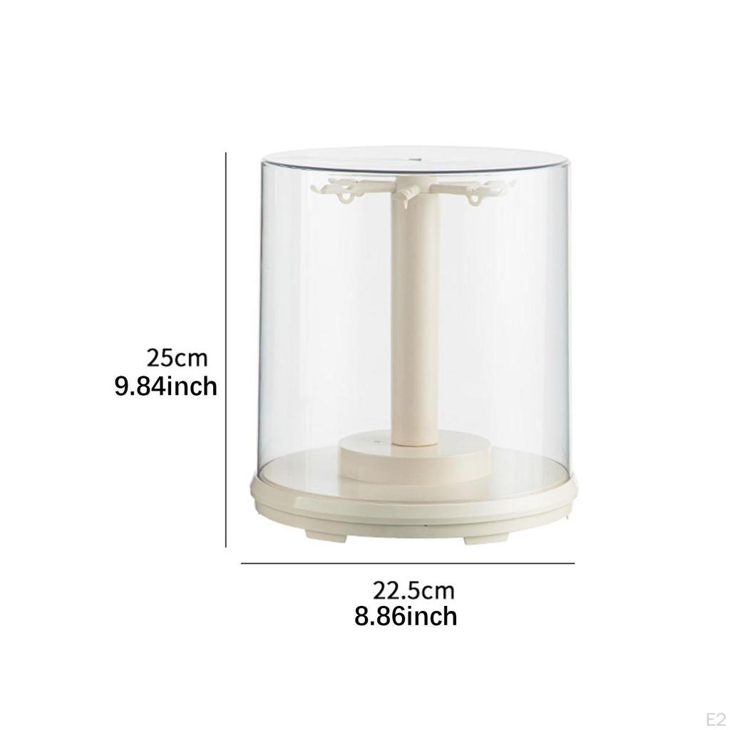 Clear Figure Display Case Showcase Countertop Modern Rotating Stand for Mini Action Figures