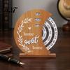Retro Desktop Calendar Decoration Wooden Perpetual Calendar, Manual Rotating Desk for Home Office Sustainable Decor Decor, Creative Natural Wood Date