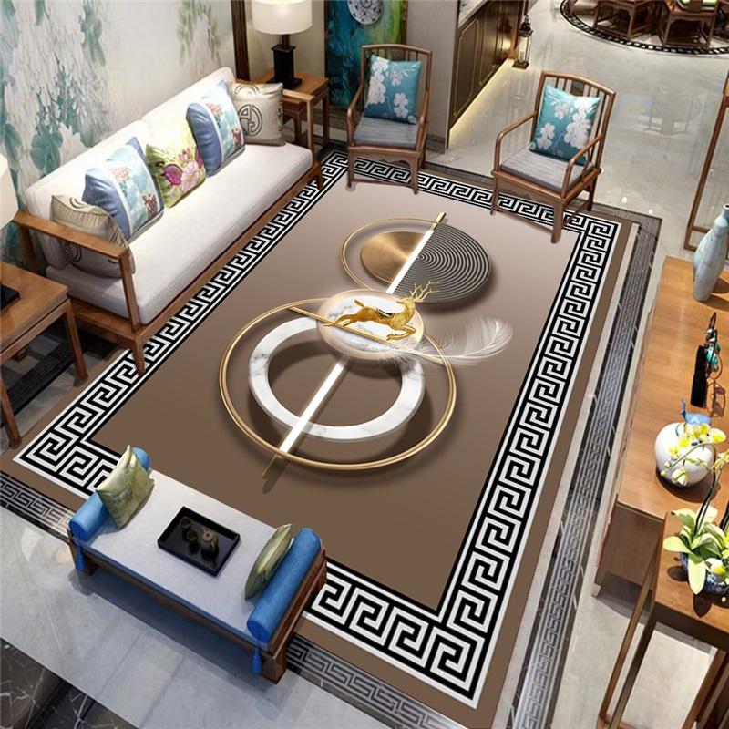 Traditional Chinese Style Area Rug Door Mat For Living Room Study Bedroom Tea Room Sofa Cushion Home Use