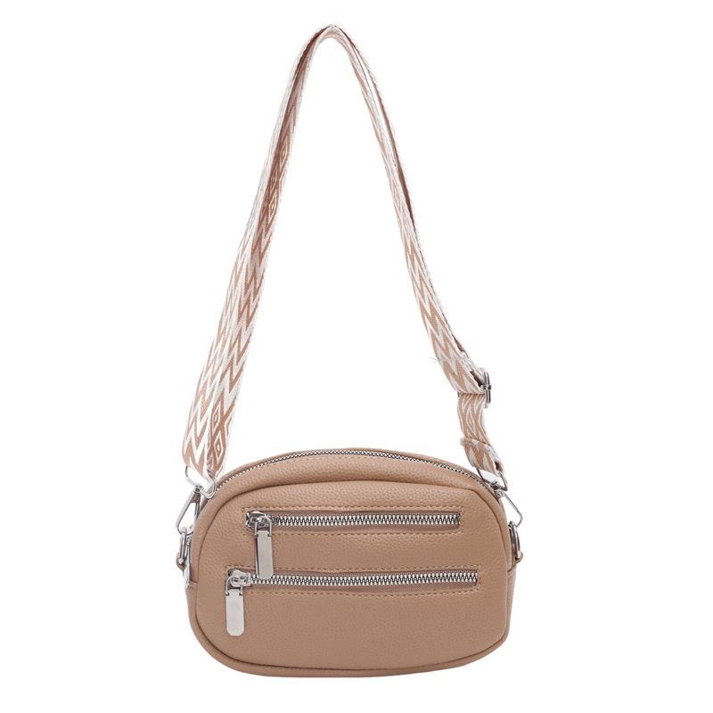 

Korean Version of Girls Mobile Phone Breast Bag Simple Pu Crossbody Bag Trendy Fashion Zipper Women s Single Shoulder Small Round Bag хаки