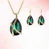 Ladies Jewellery Sets Earrings For Women Drop Rhinestone Necklace