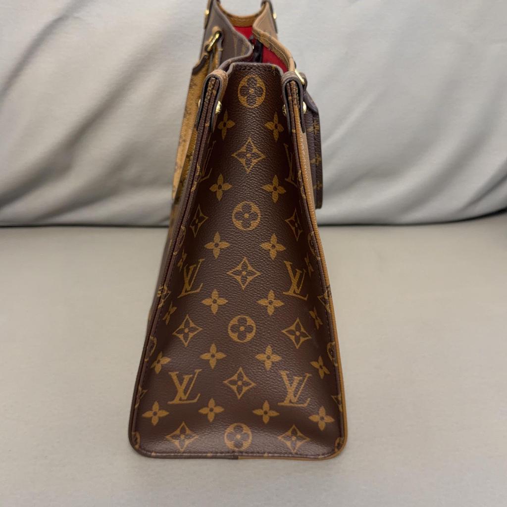 [Pre-Owned] Louis Vuitton Onthego MM 'Brown Giant Monogram/Brown Monogram Reverse Canvas' - Very Good #8PEVEW