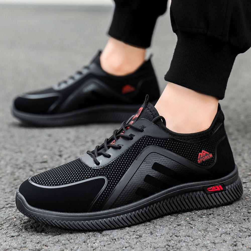 Spring and Autumn Outdoor Leisure Sports Shoes for Men Versatile Breathable Sweat Wicking Running Fitness Low Cut Men's Shoes