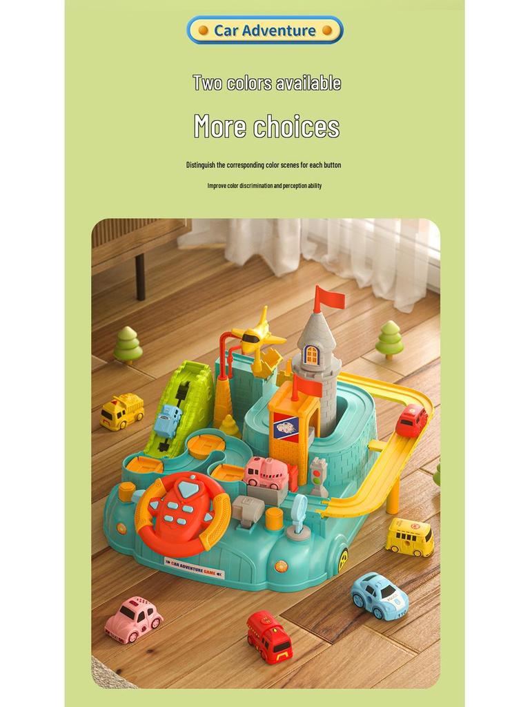 Kids' Adventure Track: Interactive Sliding Car Toy for Ages 1-3