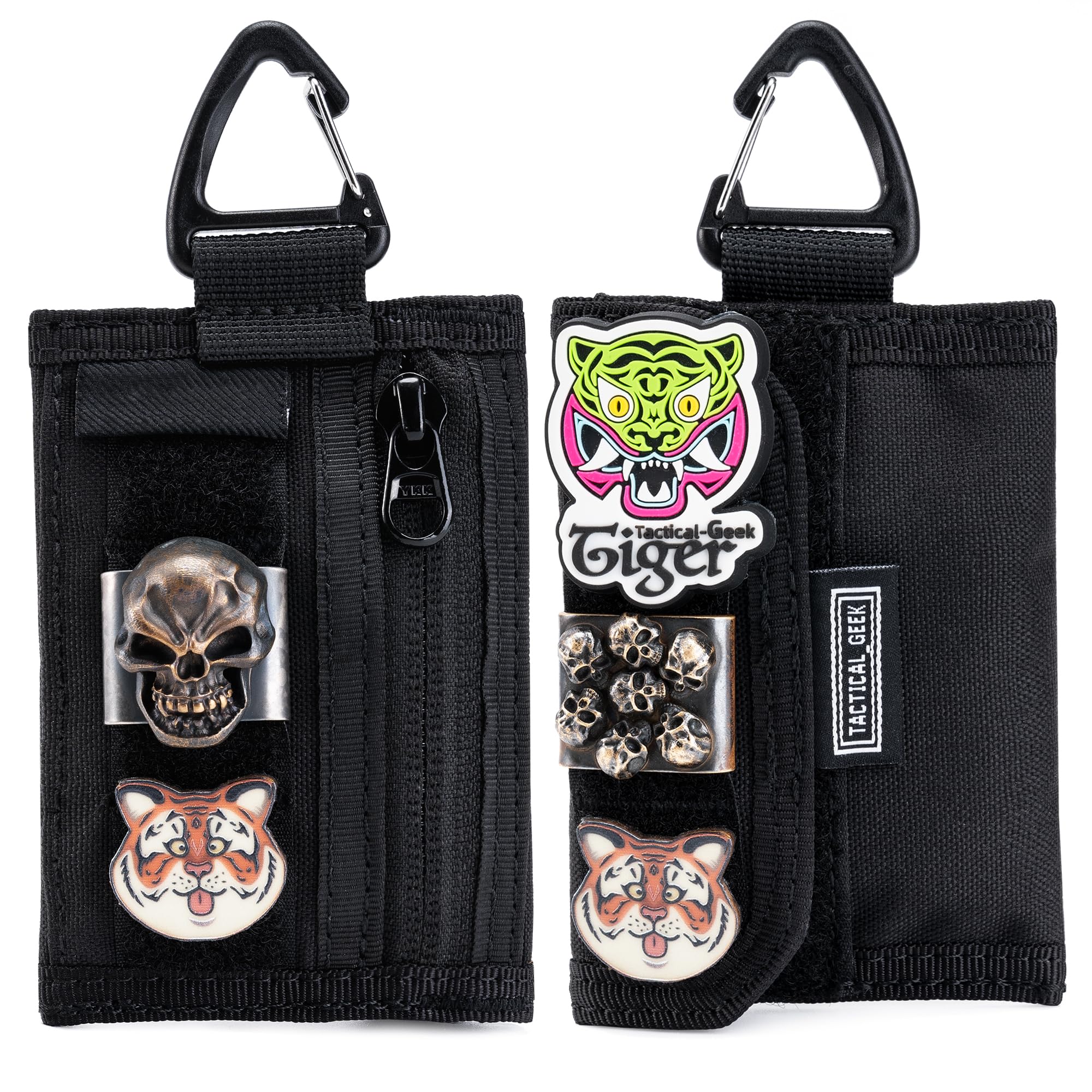 

TACTICAL GEEK Storage A2 Mini EDC Nylon Velcro Coin Storage Cool Slim Pocket Organizer for Compact Gadget Pouch for Daily Carry Pouch, Purse,