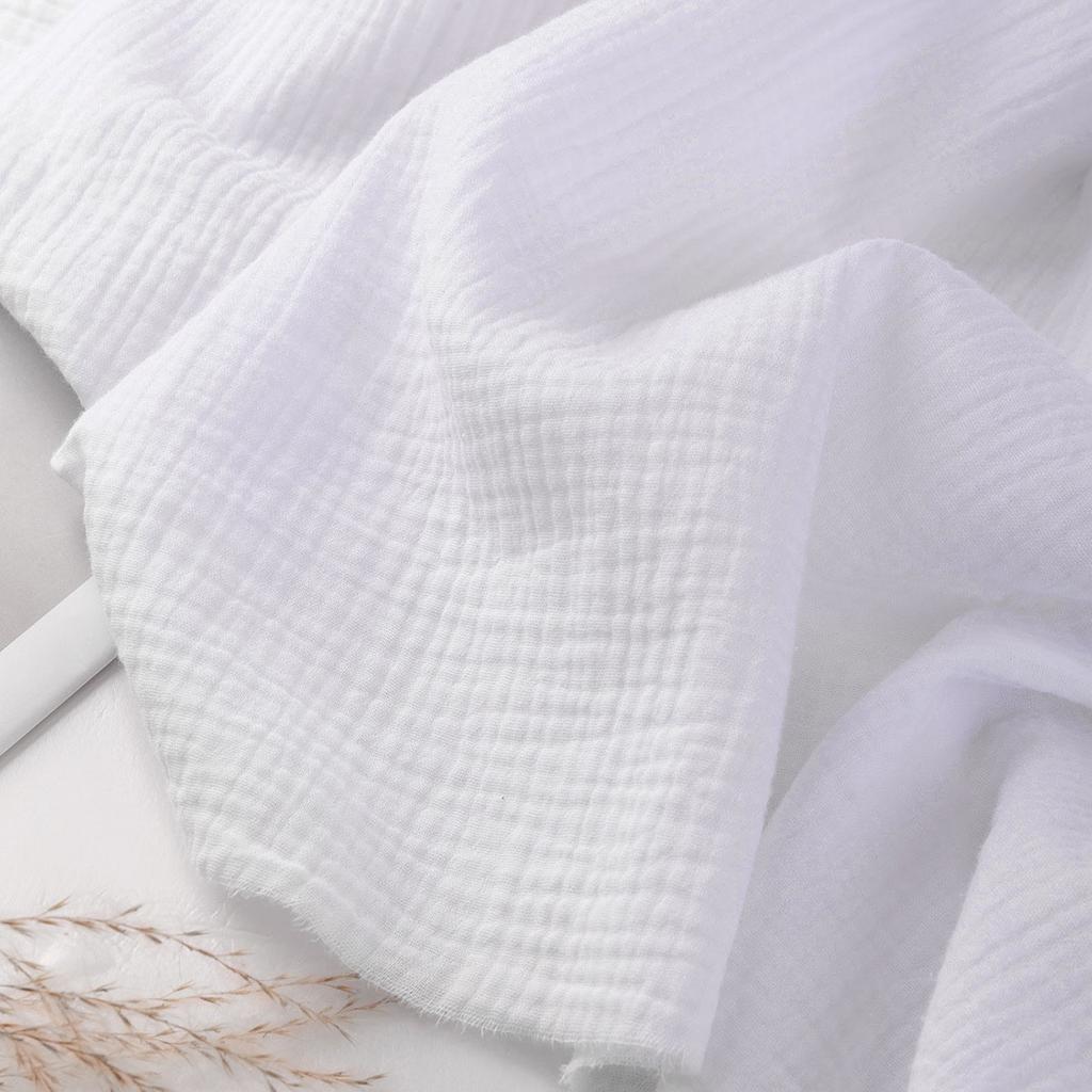 Double Layer Gauze Fabric 100% Cotton Crepe Sewing Fabric Soft For DIY Sewing Baby Dress Summer Clothing Bath Towel Napkin Cloth