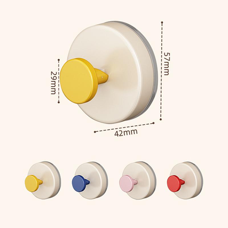 Reusable Abs Suction Cup Hook Punch-Free Wall Mounted Wall Hanger Accessories Vacuum Door Hooks Toilet