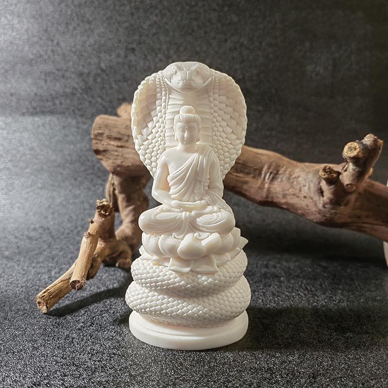 Lndia Shakyamuni Buddha Figure Statue Snake Tathagata Resin Sculpture  Home Room Office Plant Pot Feng Shui  Decoration Statue