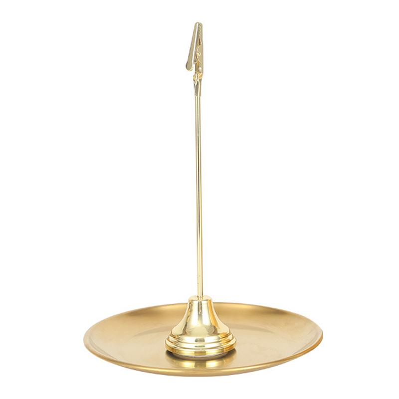 Metal Incense Burner Creative Incense Holder Incense with Clip Plate Ash Catcher Buddhism Supplies Home Decor