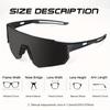 3 Piece Set of Men's Sports Fashion Glasses Suitable for Cycling Fishing and Driving