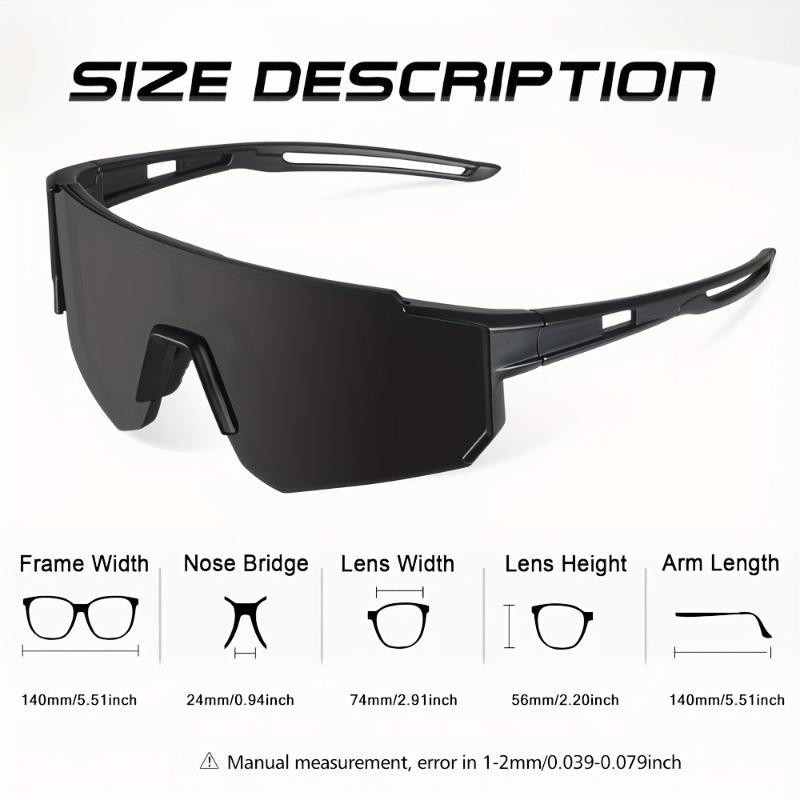 3 Piece Set of Men's Sports Fashion Glasses Suitable for Cycling Fishing and Driving