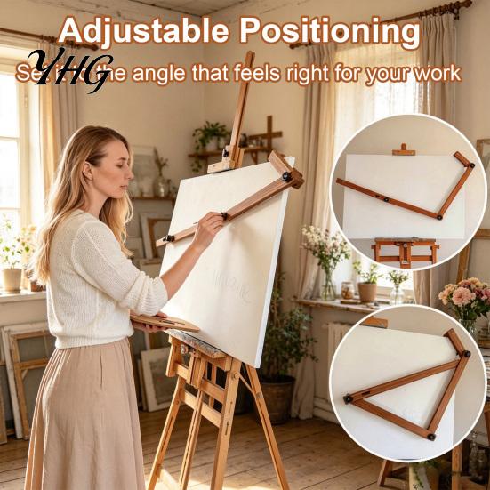 Hand Steadying Device Adjustable Artist Rest for Easel, Wooden Painting Arm Support Bridge Bridge, Stabilizer Tool Detail Drawing