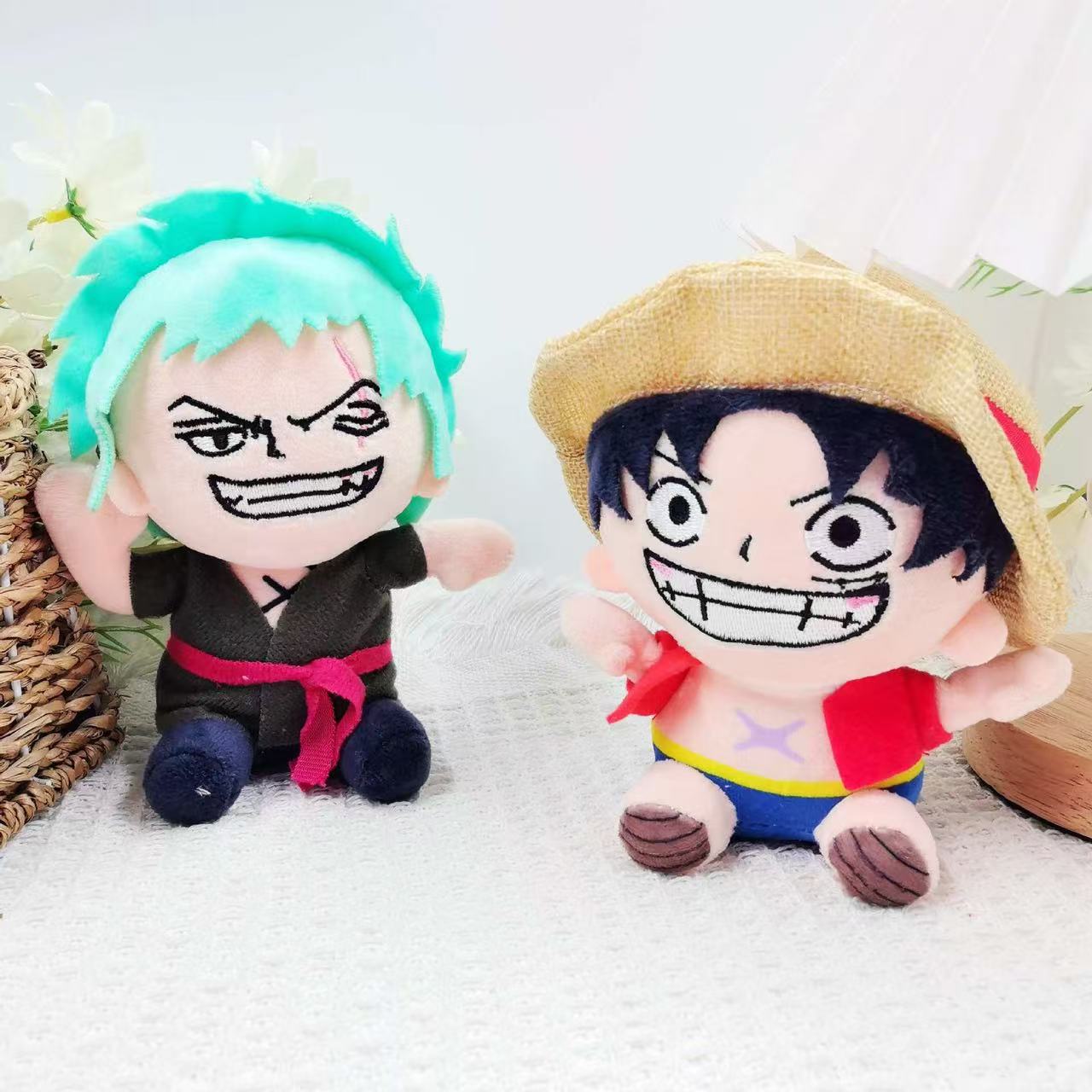 One Piece Anime Figuur Zoro Luffy Chopper Pluche Speelgoed Schattige Cartoon Pluche Knuffel Gevulde Poppen Hanger Kinderen Kerstcadeaus