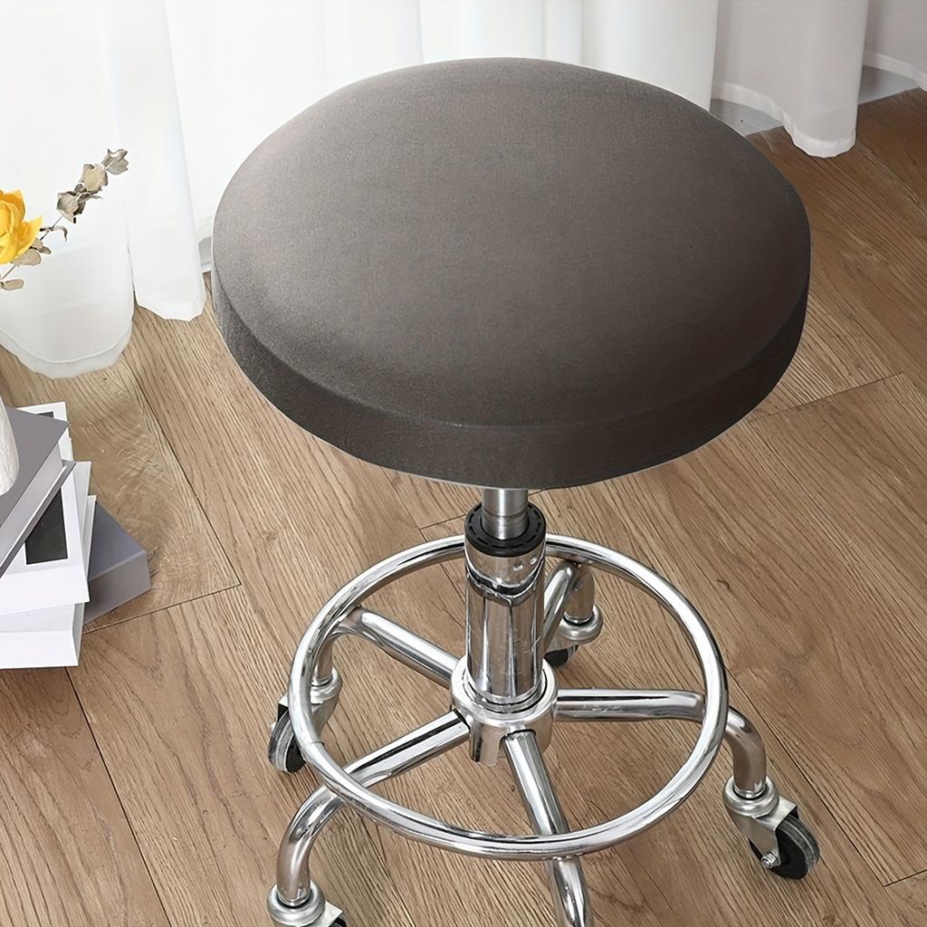 Classic Style Stool Cover - Stretchable, Polyester & Spandex Blend, Elastic Band, Machine Washable, 140-160gsm, 1pc