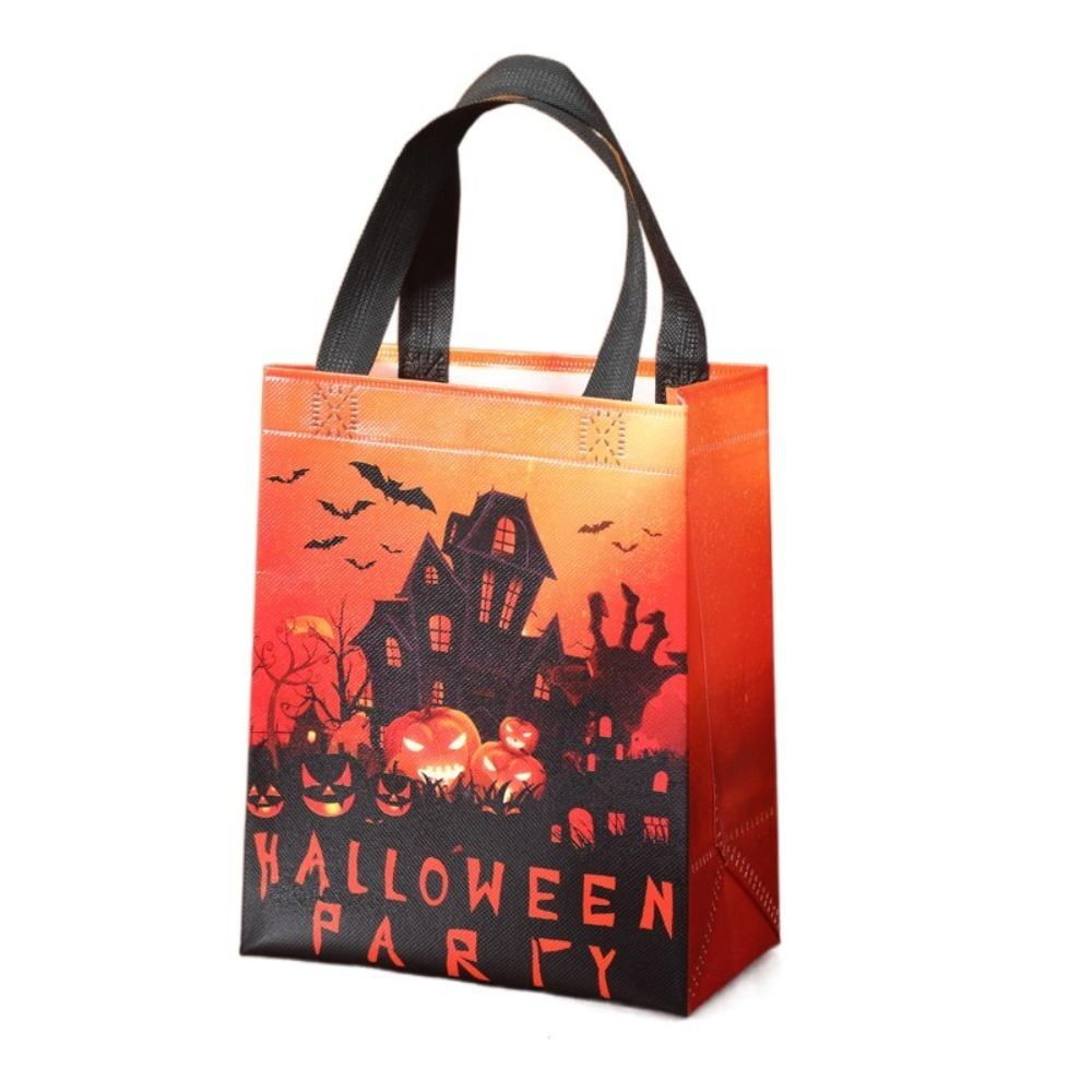 Cartoon Halloween Non-woven Handbag Printed Pumpkin Creative Bag Trendy Halloween Gift Bag  Gifts