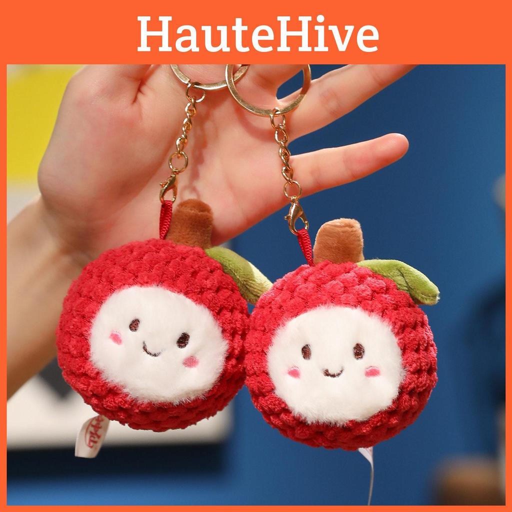 Plush Litchi Cartoon Doll Keychain Bag Pendant For Kids Gifts Accessories And