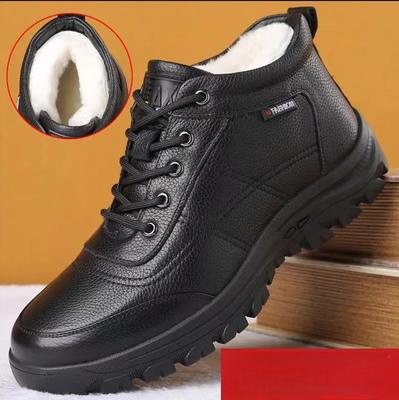 Chaussures en coton pour hommes, bottes de neige, chaussures en cuir décontractées pour printemps et automne