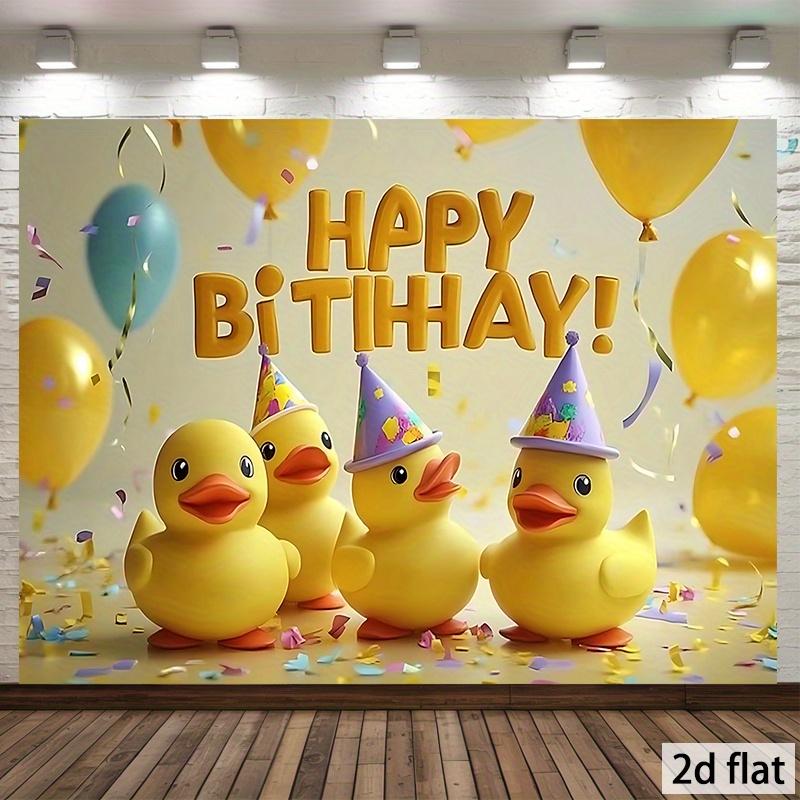 

BEPAN Cartoon cute duck theme banner background with customizable namechildren s birthday party baby showerdecoration background props Vinyl--W120xH80cm