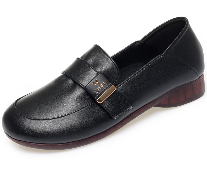 Fashion AIYUQI Ladies Shoes Wdges 2024 New Fall Casual Genuine Leather Mom Shoes Women Round Toe Large Size Women's Shoes